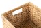 Natural Woven Water Hyacinth Wicker Rectangular Storage Bin Basket with Handles
